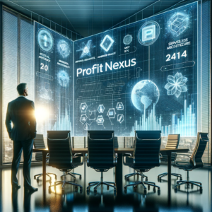 A hyper-realistic image depicting emerging technologies in web development for 2024 profit nexus